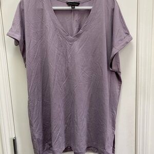 Banana Republic Lilac V-Neckline Short Sleeve Top